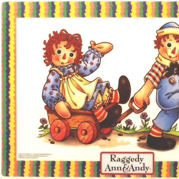 Discontinued RAGGEDY ANN & ANDY PLASTIC PLACEMAT NEW - Picture 2 of 3